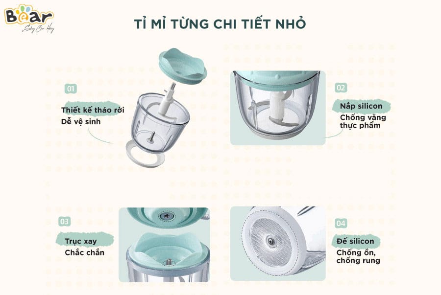 May xay an dam Bear B06V1 6 Máy xay ăn dặm Bear B06V1 1