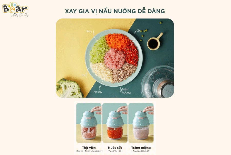 May xay an dam Bear B06V1 7 Máy xay ăn dặm Bear B06V1 máy xay