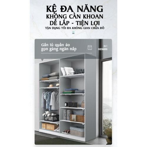 Kệ Đa Năng Chia Ngắn Tủ, Nhà Bếp, Nhà Tắm, Đựng Quần Áo Siêu Tiện Dụng (5)