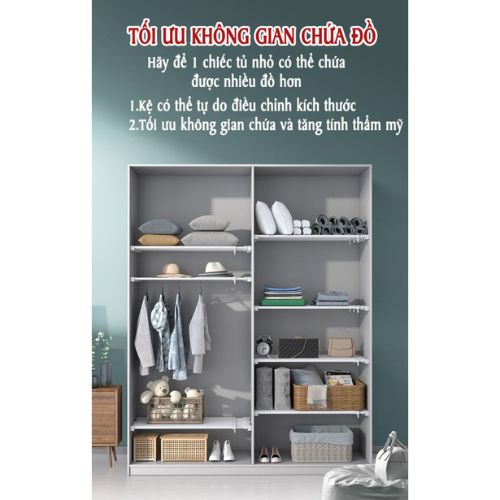 Kệ Đa Năng Chia Ngắn Tủ, Nhà Bếp, Nhà Tắm, Đựng Quần Áo Siêu Tiện Dụng
